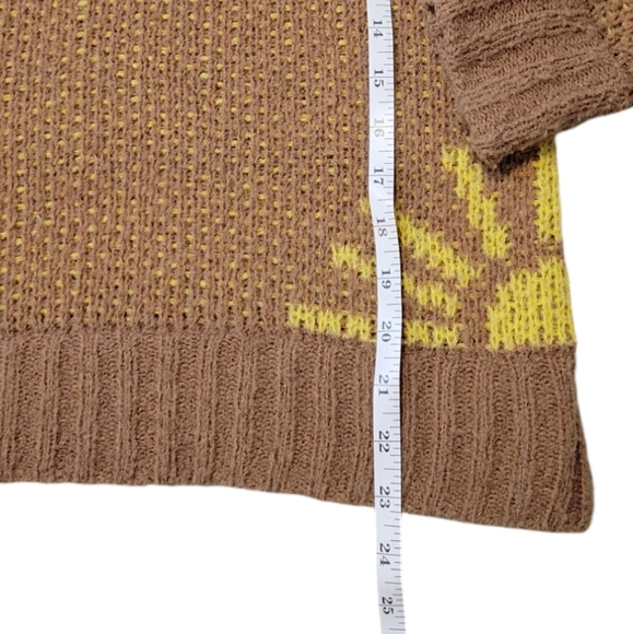 Toad & CO - Cotati Dolman Sweater Wool Cappuccino Boucle Sunshine Print Size XS - Picture 8 of 13
